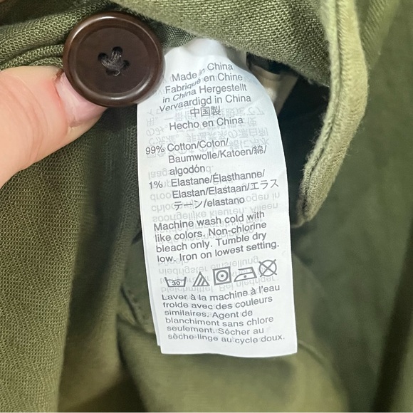 Madewell Tie-Waist Military Jacket Olive Green Gorpcore Hiking Outdoor Small - Picture 10 of 11